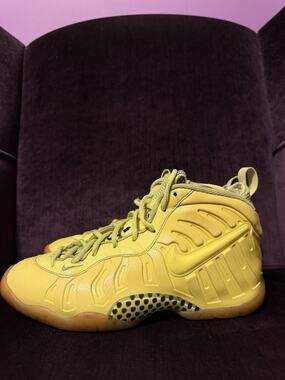 Nike Little Posite One Mid Volt Yellow CW1593-702 Youth Size 6.5Y